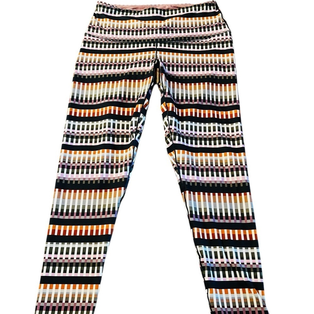 PRANA Women’s Colorful Abstract Geometric pattern Leggings Size Large
